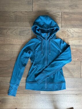 Athleta Triumph Zip-Up Hoodie, Dark Sardinia Blue